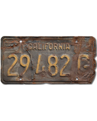 Amerikai rendszám California 1963 Black 29 482 G