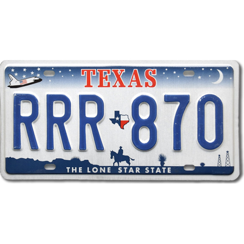 Amerikai rendszám Texas Horse RRR 870