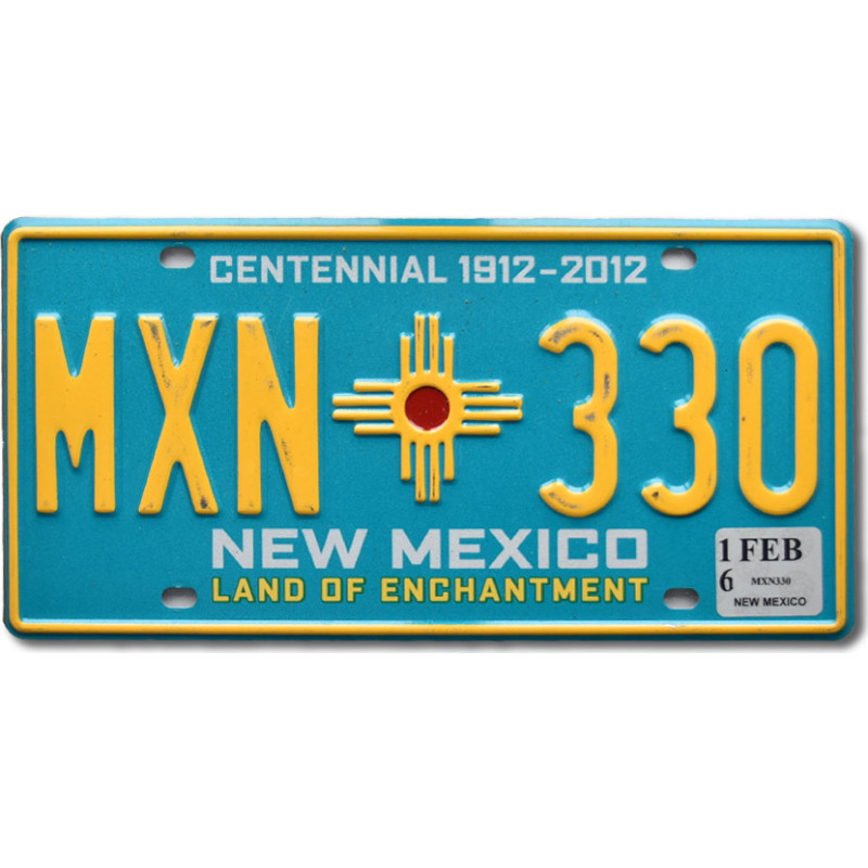 Amerikai rendszám New Mexico Blue MXN 330