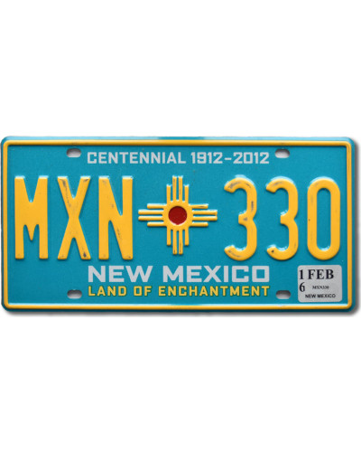 Amerikai rendszám New Mexico Blue MXN 330