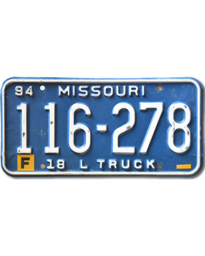 Amerikai rendszám Missouri Blue Truck 116-278