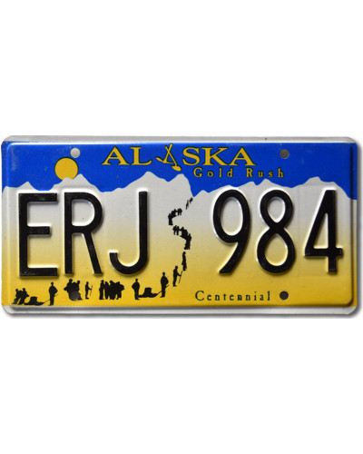 Amerikai rendszám Alaska Gold Rush ERJ 984