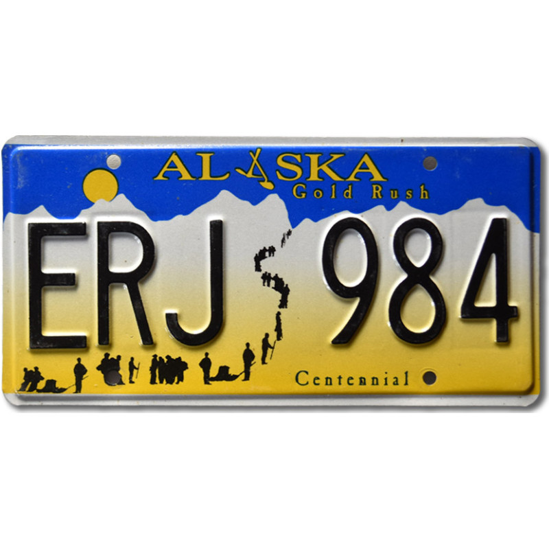 Amerikai rendszám Alaska Gold Rush ERJ 984