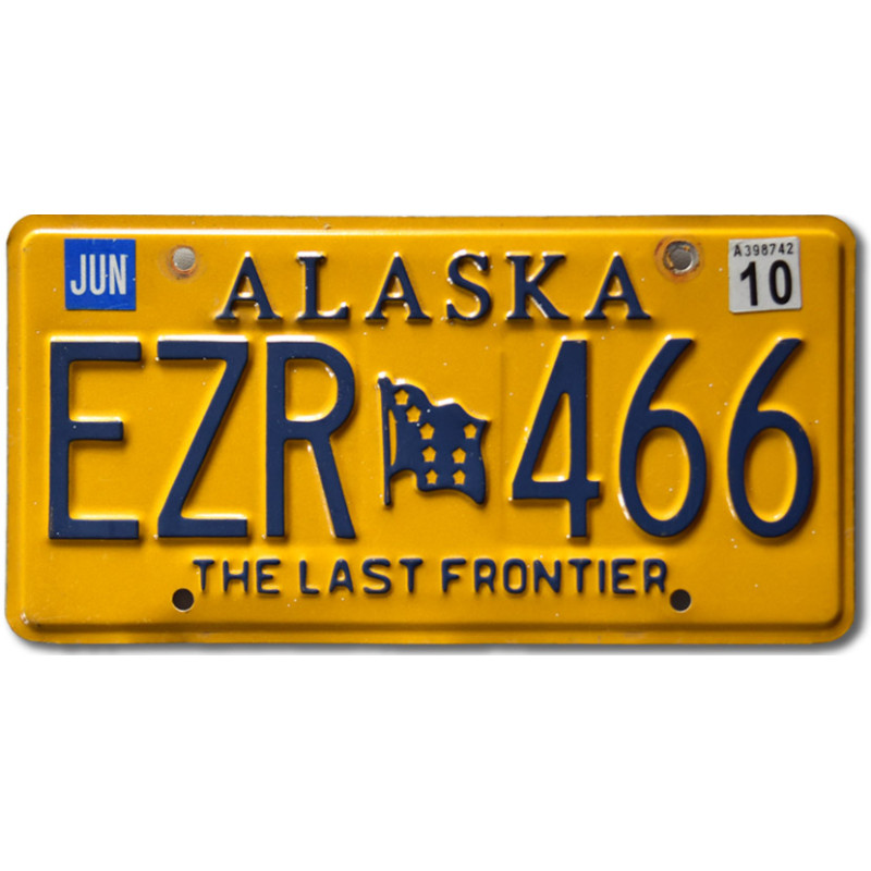 Amerikai rendszám Alaska Last Frontier EZR 466