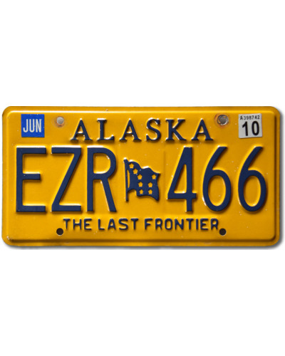 Amerikai rendszám Alaska Last Frontier EZR 466