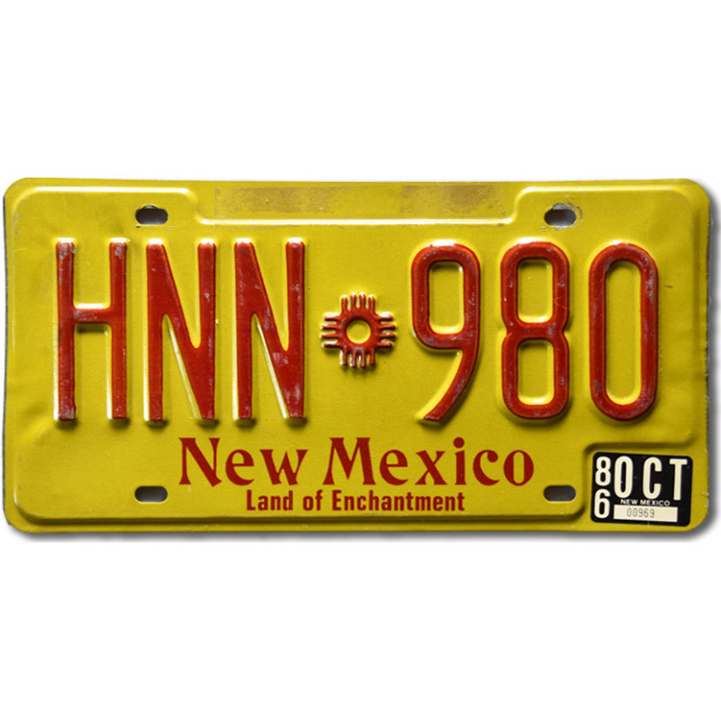 Amerikai rendszám New Mexico Enchantment HNN-680