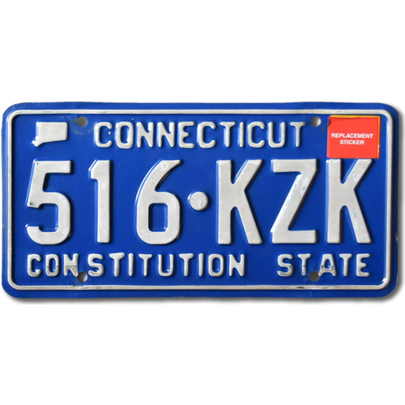 Amerikai rendszám Connecticut Blue Blue 516-KZK