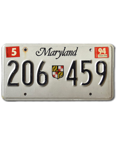 Amerikai rendszám Maryland 206-459