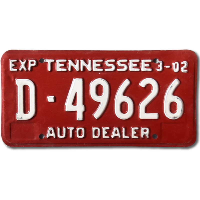 Amerikai rendszám Tennessee Auto Dealer D-49626