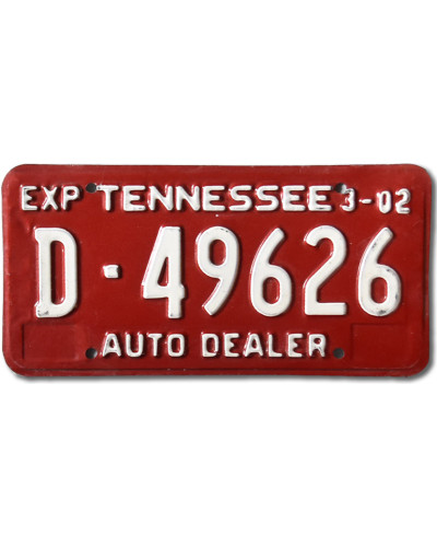 Amerikai rendszám Tennessee Auto Dealer D-49626