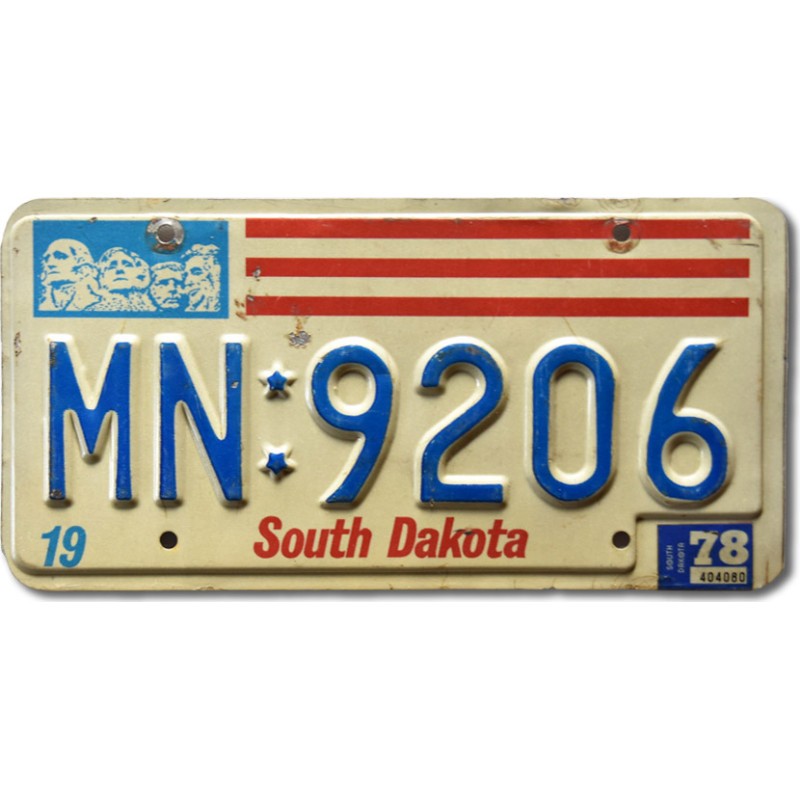 Amerikai rendszám South Dakota MN 9206