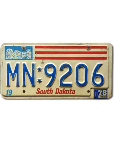 Amerikai rendszám South Dakota MN 9206