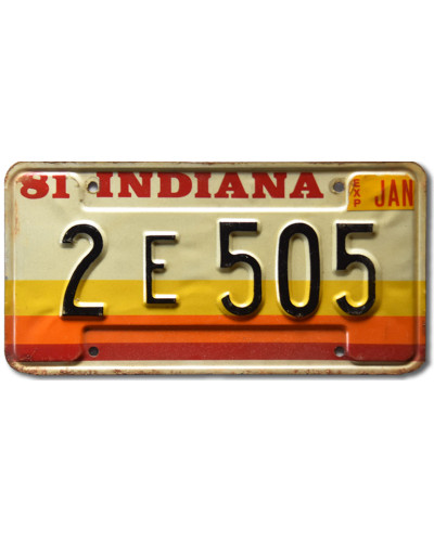 Amerikai rendszám Indiana 1981 Stripes 2 E 505