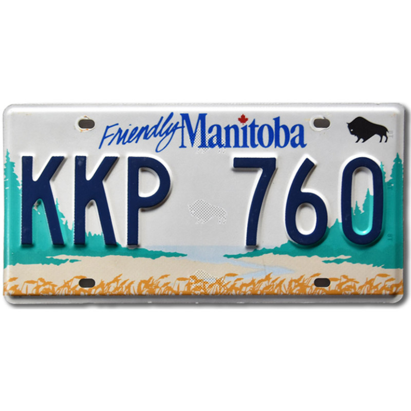 Kanadai rendszám Manitoba 1976 Friendly KKP 760