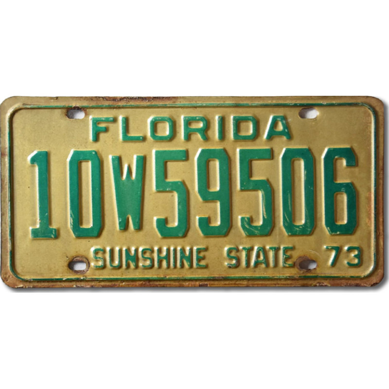 Amerikai rendszám Florida Sunshine Green 10W59506