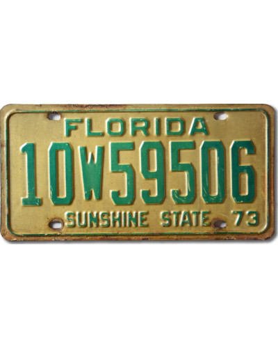 Amerikai rendszám Florida Sunshine Green 10W59506