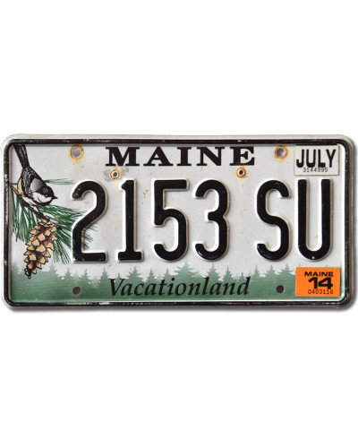 Amerikai rendszám Maine Chickadee 2153 SU