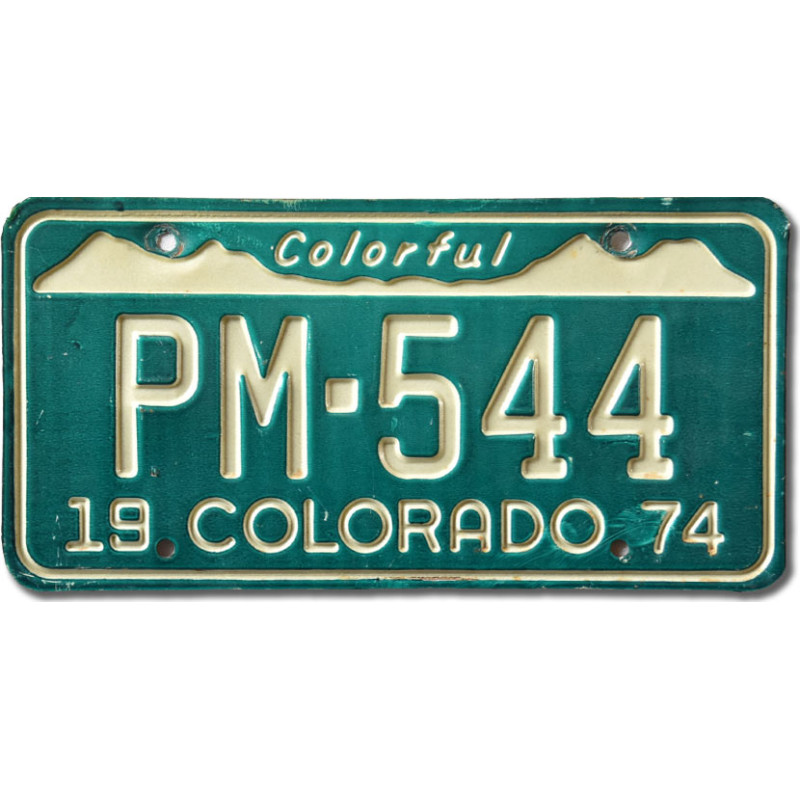 Amerikai rendszám Colorado 1974 Colorful PM-544