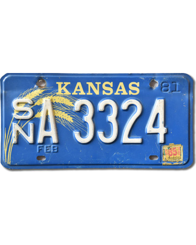 Amerikai rendszám Kansas Blue wheat SNA 3324