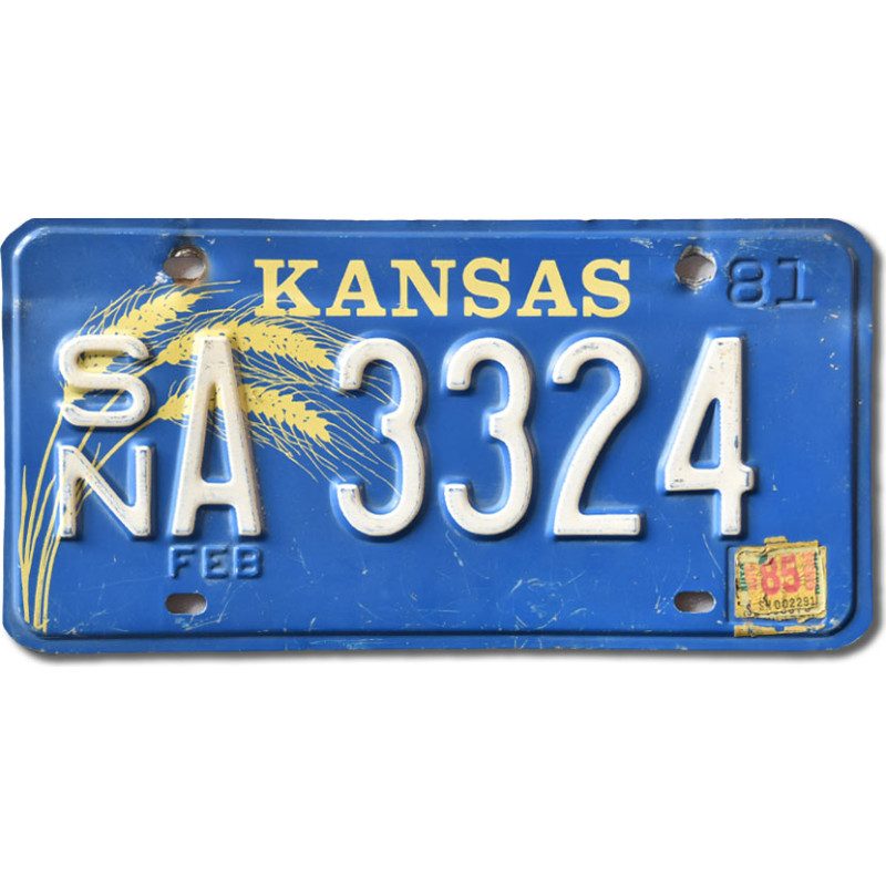 Amerikai rendszám Kansas Blue wheat SNA 3324