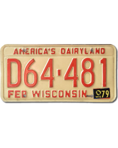 Amerikai rendszám Wisconsin Dairyland D64-481