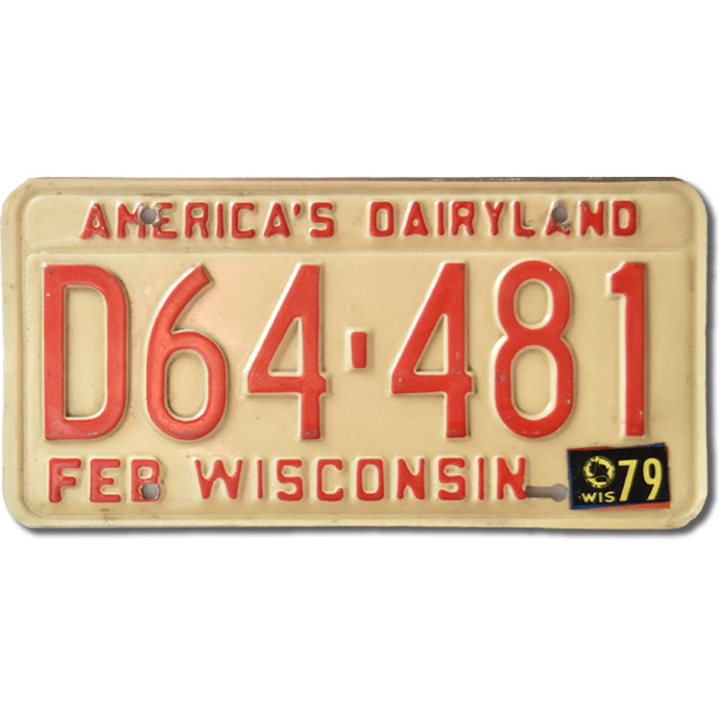 Amerikai rendszám Wisconsin Dairyland D64-481