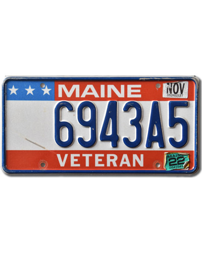 Amerikai rendszám Maine Veteran 6943A5