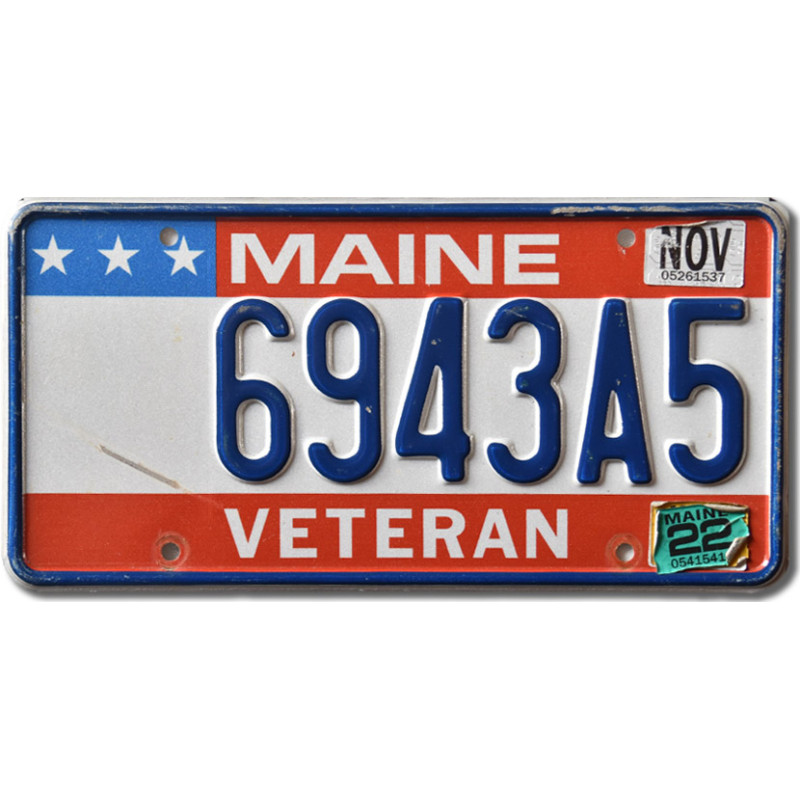 Amerikai rendszám Maine Veteran 6943A5