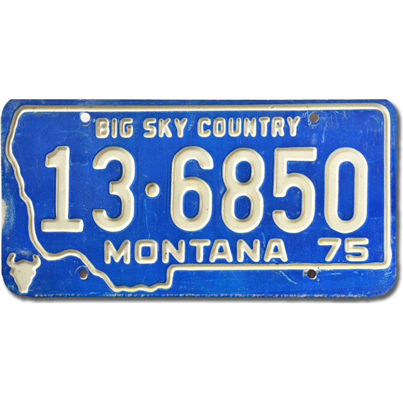 Amerikai rendszám Montana Big Sky 1975 Blue 13-6850