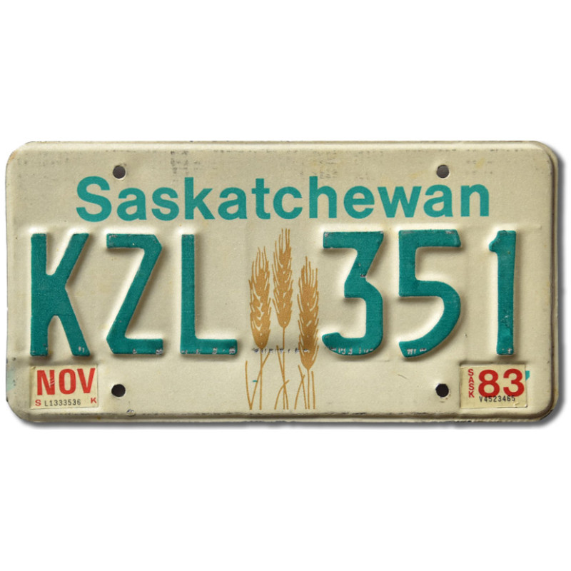 Kanadai rendszám Saskatchewan Wheat KZL 351