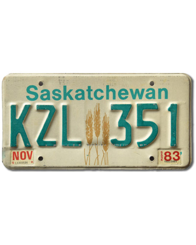 Kanadai rendszám Saskatchewan Wheat KZL 351