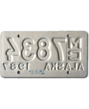 Motoros amerikai rendszám Alaska 1967 Blue MC 7834