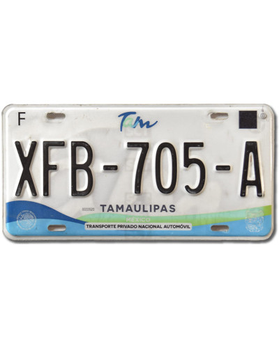 Mexikói rendszám Tamaulipas XFB-705-A