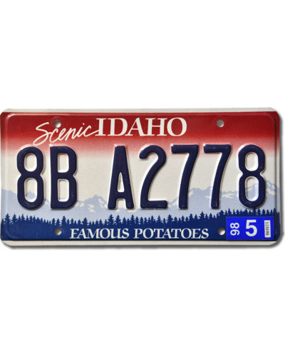 Amerikai rendszám Idaho Potatoes