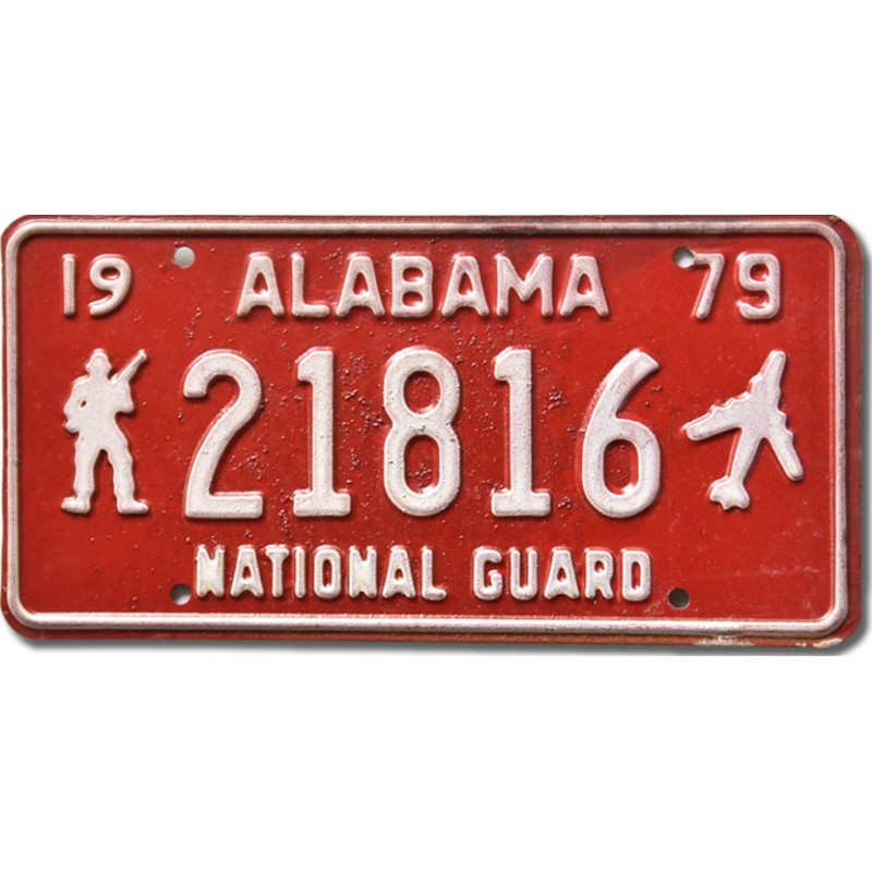 Amerikai rendszám Alabama 1979 National Guard 21816