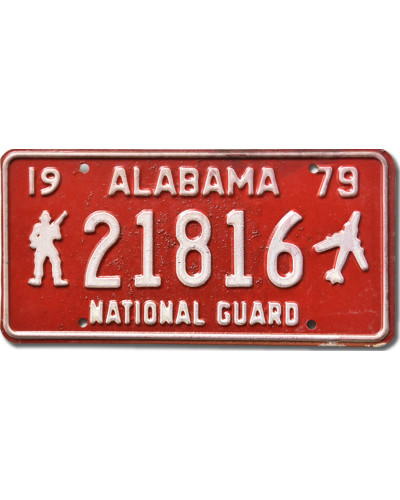 Amerikai rendszám Alabama 1979 National Guard 21816