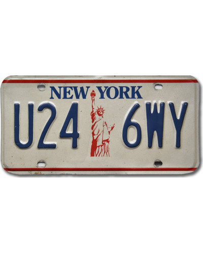 Amerikai rendszám New York Liberty U24 6WY