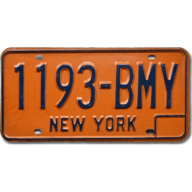 Amerikai rendszám New York Orange 1193-BMY