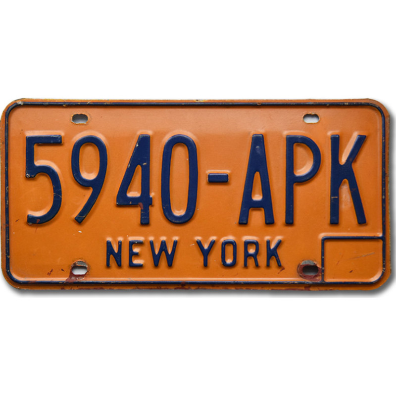 Amerikai rendszám New York Orange 5940-APK