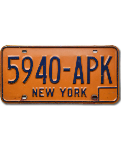 Amerikai rendszám New York Orange 5940-APK