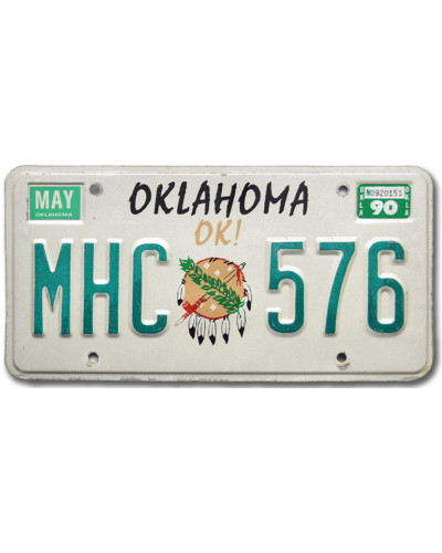 Amerikai rendszám Oklahoma OK! MHC 576