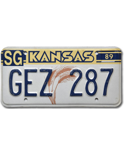 Amerikai rendszám Kansas 1989 Wheat GEZ 287