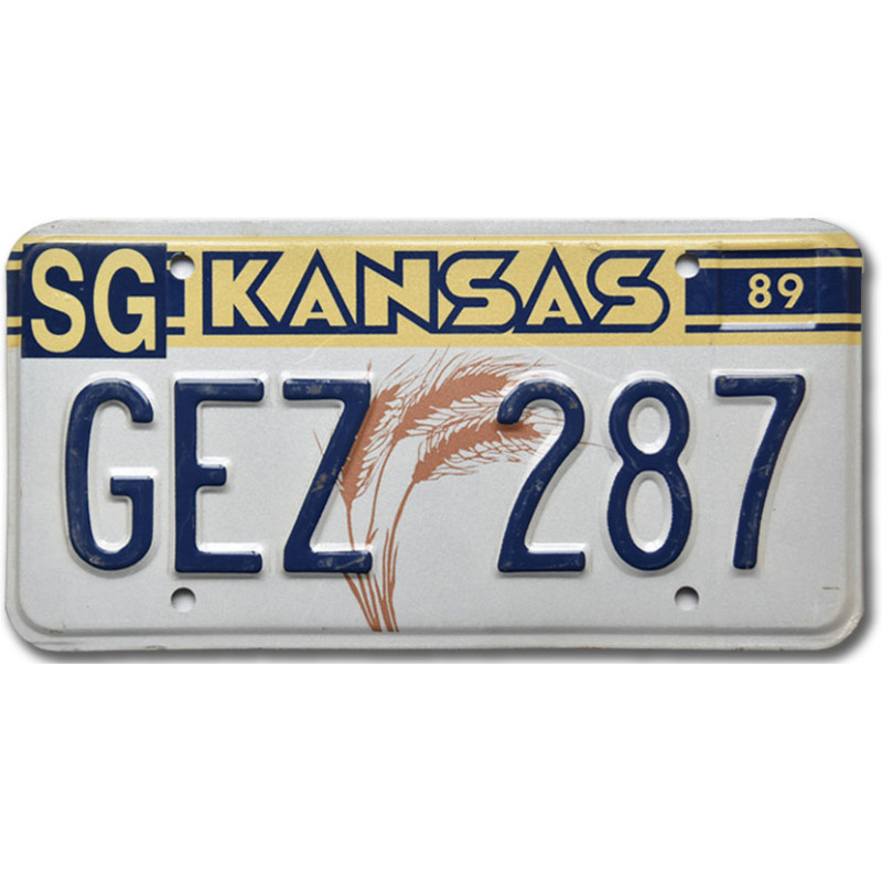 Amerikai rendszám Kansas 1989 Wheat GEZ 287