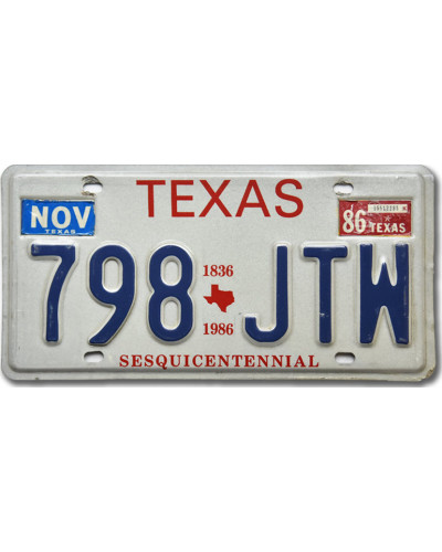 Amerikai rendszám Texas Sesquicentennial 798-JTW