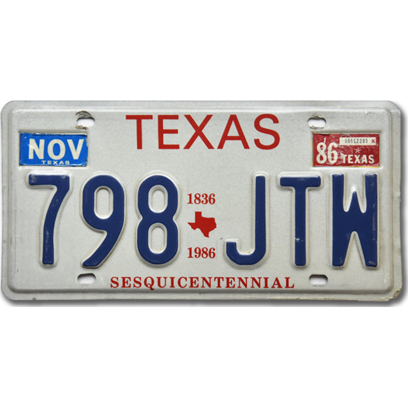 Amerikai rendszám Texas Sesquicentennial 798-JTW