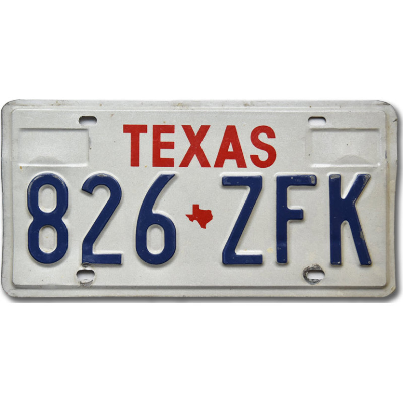 Amerikai rendszám Texas Red 826-ZFK