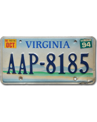 Amerikai rendszám Virginia Mountains AAP-8185