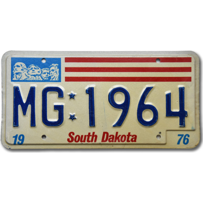 Amerikai rendszám South Dakota Stripes MG 1964