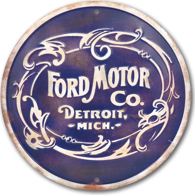 Fém tábla Ford Motor Co. Historic logo 30 cm