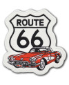 Moto nášivka Route 66 Corvette 9 cm x 9 cm